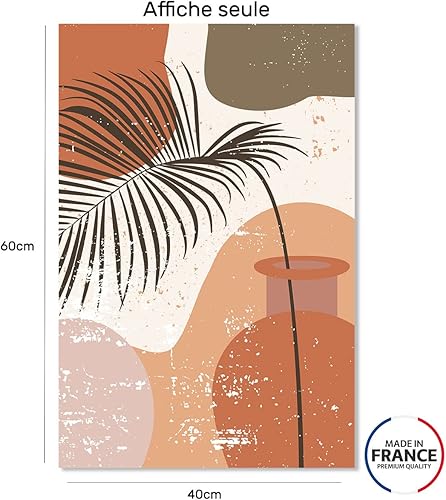 HXA DECO Affiche Art Organique Terracotta - 40x60cm - Made in France - Made in France - 40x60 - Nail Gallerys