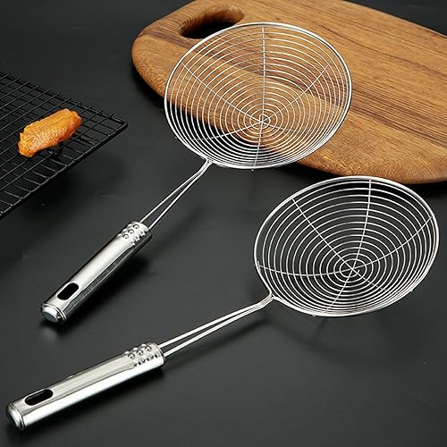 Spider Skimmer Skimmer Mesto Fioceri De Fil En Acier Inoxydable Filtres Alimentaires - Gadgets De Cuisine, Cuillère Pour Culture De Pâtes Suspendus Pour Cuisson, Filtre à huile, Friture, Pot Chaud - Nail Gallerys