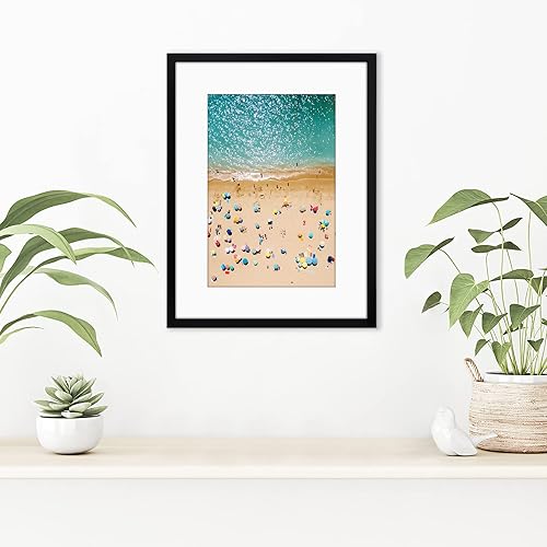 Americanflat Cadre Photo Fin Noir 30x40 cm avec tapis et 20x30 cm sans tapis - Cadre Photo à Bordure Fine avec Verre Résistant aux Chocs - Formats Horizontaux et Verticaux pour Mur - Nail Gallerys