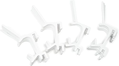 Lot de 20 supports de bobines de fil compatibles avec les parois perforées IKEA Skadis en blanc – Rangement optimal pour cônes de fil à coudre (jusqu'à 40 mm de diamètre) et bobines de fil (jusqu'à 20 - Nail Gallerys