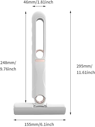 SUNERLORY Mini vadrouille Portable, vadrouille de Nettoyage de Brique de Verre de Voiture de Bureau, vadrouille éponge Courte Auto - extrudée pour Le Bureau de Chambre à Coucher de Salon(Blanc) - Nail Gallerys