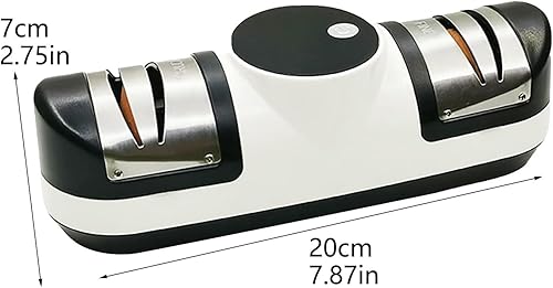 Aiguiseur de couteaux électrique 5 en 1, mini aiguiseur de couteaux à 3 vitesses, aiguisoir professionnel rechargeable avec affichage LED pour l'aiguisage grossier et fin (A) - Nail Gallerys