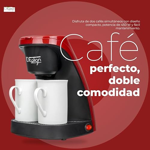 ID Italian IDECUCOF02 Cafetière 0,5 L 450 W Noir/Rouge - Nail Gallerys