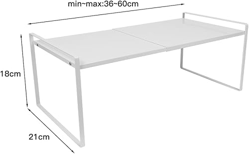 Drumm Étagère de Rangement sous Évier - Acier Inoxydable et Plastique PP Rack Extensible Organisateur,sous Évier Étagère Extensible de Rangement,2 Niveaux,pour Cuisine, Salle de Bain - Nail Gallerys
