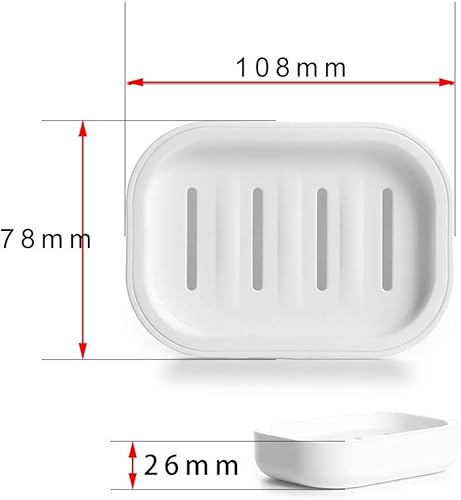 Uviviu Porte-Savon en Plastique avec Drain, boîte à Savon pour Douche de Salle de Bain, Garde Le Savon au Sec et Facile à Nettoyer (Blanc) - Nail Gallerys