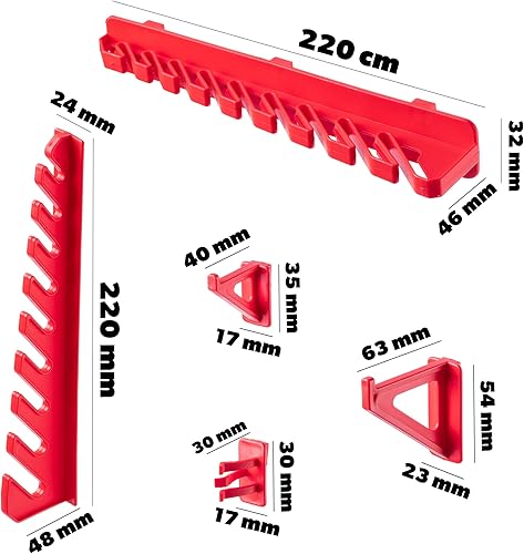 KADAX Lot de 20 Crochets Muraux à Outils en Plastique PP - Kit de Porte-Outils pour Garage, Cuisine, Atelier - Nail Gallerys