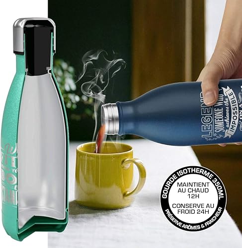 STATION D'HYDRATATION Gourde Maman - Bouteille Isotherme Personnalisée Maman - 350 ML - Idée Cadeau Femme - Cadeau Fête des Mères, Rose Gold - Nail Gallerys