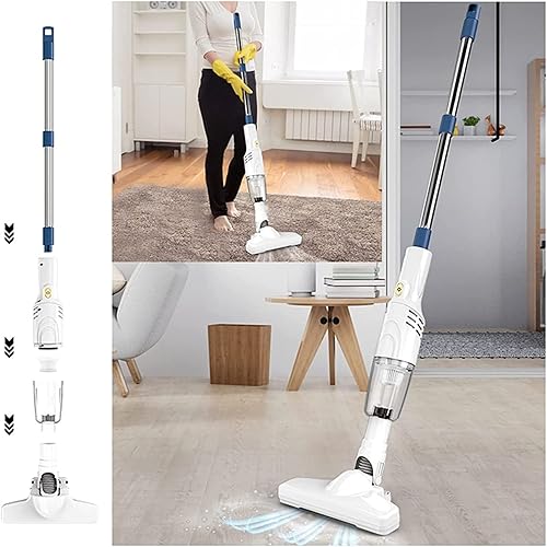Aspirateur Balai sans Fil, balais électriques, aspirateur Balai avec Fil, 30Mins/1200 mAh LED, avec Brosse à Plancher Améliorée, Léger et Silencieuse- pour Tapis, Sols Durs, Poils d'animaux (Blanc) - Nail Gallerys