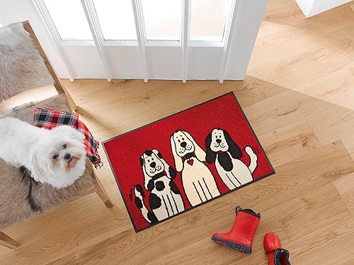 Wash+Dry Three Dogs Tapis Del Sol, Polyamide Dos : Caoutchouc Nitrile, Multicolore, 50x75cm - Nail Gallerys