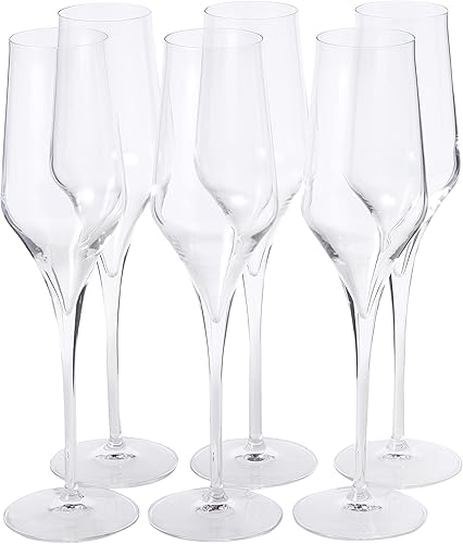 Luigi Bormioli 7540461 Supremo Boîte de 6 Flûtes Cristal Transparent 6,4 x 6,4 x 25 cm - Nail Gallerys