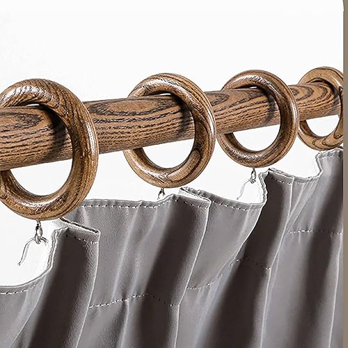 Yi Chen Ensemble De Tringle à Rideau en Bois avec 2 Supports, à Toute épreuve Bois Massif Court Tringle à Rideaux De Fenêtre 29mm Diamètre Single Tringle à Rideaux pour Décoration De Maison-B-160CM - Nail Gallerys
