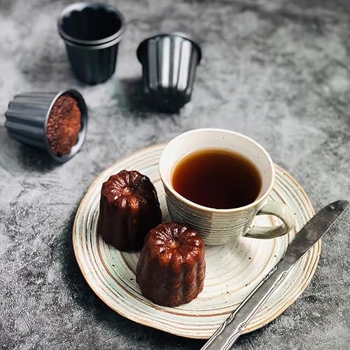 Abbdbd 6 Pièces/Ensemble Canele Moule en Acier Au Carbone Canele Moules De Cuisson Antiadhésif Cannele Moule Mini Boîtes À Gâteaux Pâtisserie Moule À Biscuits Outil De Cuisson - Nail Gallerys