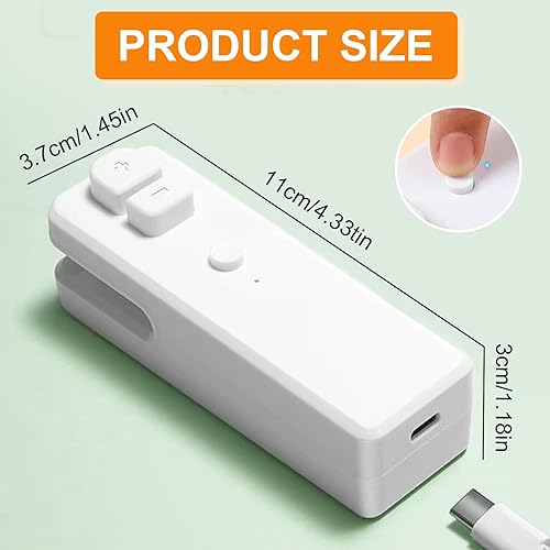 Mini Scelleur, Scellant et Coupeur Sous Vide Portatif, Soudeuse Sac Plastique, Scelleuse Thermique 2 en 1 avec Cutter, Mini Sac Sealer Rechargeable, pour Sacs à Copeaux, Aliments Frais (Rose) - Nail Gallerys