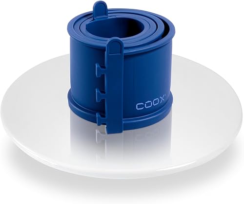 coox Moule à charnière avec fond en porcelaine de 18 cm de diamètre, en bleu, pour cuire parfaitement et servir et couper directement sur la plaque en porcelaine - Nail Gallerys