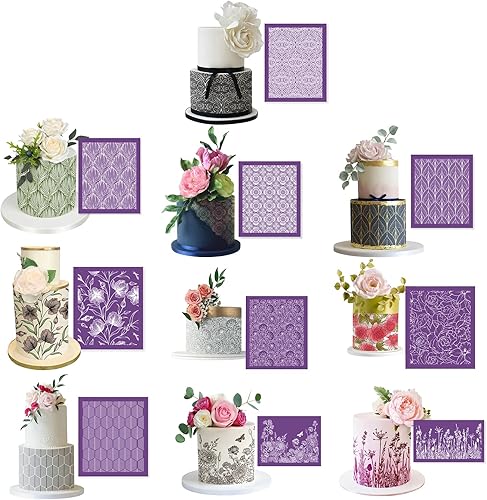 antianzhizhuang Gâteau Maille Pochoir Dentelle Fleur Tissu Gâteau Pochoir Outil Décoration pour Fondant Cuisson Pâtisserie Gomme Pâte Outils Ustensiles Cuisson Fournitures - Nail Gallerys