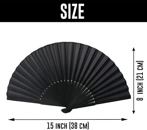 Teegxddy Éventail à Main Pliable, 2 Pcs Soie Bambou Rib Chinois Éventail à Main pour Hommes Femmes Pliable Spectacle de Fête de Mariage - Nail Gallerys