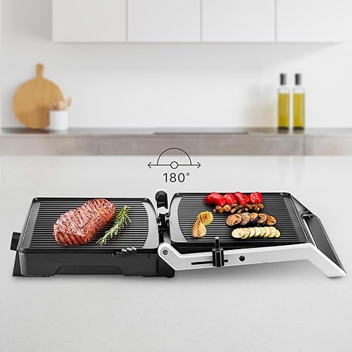 Ufesa PR1000 Fuji Grill Viande et Croque Monsieur Multifonction, 1000W, Plaques Antiadhésives, Ouverture à 180º, Sans BPA, Poingée à Froid - Nail Gallerys