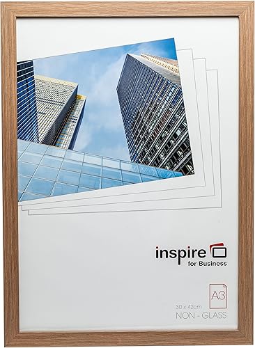 Hampton Frames Sorbonne SORA3NG Lot de 3 cadres photo en acrylique effet chêne 30 x 42 cm - Nail Gallerys