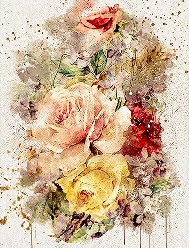 Lot de 6 feuilles de papier de riz pour bouquet de fleurs - 20,32 x 26,67 cm - 30 g/m² - Fibres visibles pour découpage, travaux manuels, collage - Nail Gallerys