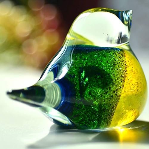 KYUEE Ornements en verre soufflé en forme d'oiseau pour fête de mariage, maison, bureau, table, armoire à vin, cadeau d'anniversaire, collection de souvenirs (style 2) - Nail Gallerys