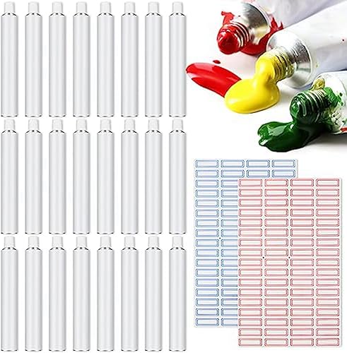 liovitor Tubes de Peinture Vides 20 Ml pour Fabriquer de la Peinture et Conserver L' Acrylique de Peinture Restante - Nail Gallerys