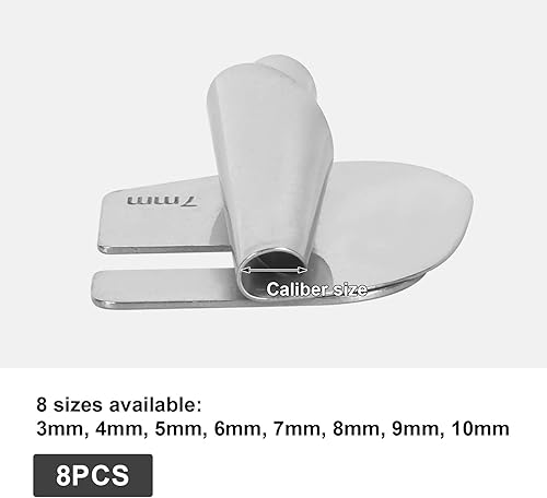 8 Pied D'Ourlet Roulé à Coudre,Sewing Rolled Hemmer Foot,Pied pour Ourlet Roulé 3-10 mm pour Industrielle,Pied pour Ourlet Roulé Universel - Nail Gallerys