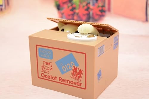 OBEST Tirelire Chat Voleur dans la Zone de la Chambre à Robbery Pièces de Monnaie,Boîte d'économie d'argent,Excellent Cadeau - Nail Gallerys