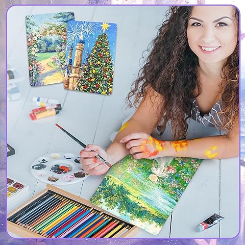 GZYYANG Papier Aquarelle, 50 Pcs Papier Aquarelle 300g Coton, Papier Pour Aquarelle Blanc Naturel, Peut Faire Des Cartes Postales Diy, Blocs-Notes, Cartes De VœUx, Collection Pour Les Amis Et Les Fami - Nail Gallerys