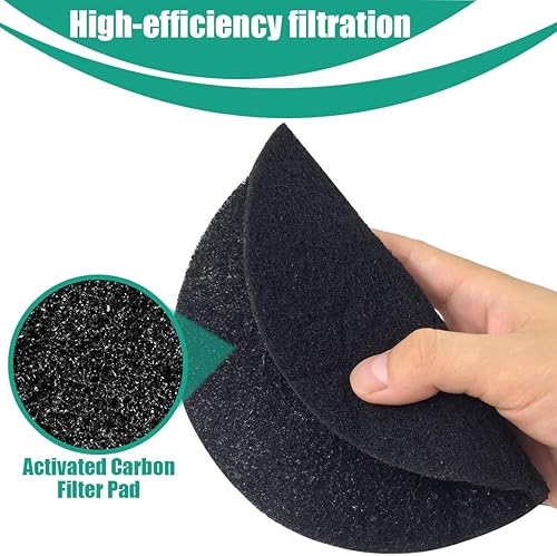 Charbon Actif Filtre Anti-Odeur, 4pcs, Filtres Actifs pour Bacs à Compost de Cuisine, pour Poubelle Filtre Anti-Odeur, pour bacs de Compost de Cuisine sans Odeur, 17CM diamètre 0,5CM épaisseur - Nail Gallerys
