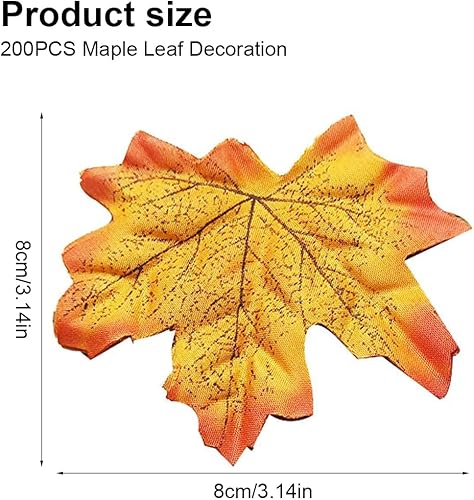 GNHG 200 Feuille Automne,Decoration Automne,Automne Decoration,Deco Automne,Guirlande Automne,Decoration Halloween Table,Décoration Automne,Decoration Automne Interieur - Nail Gallerys