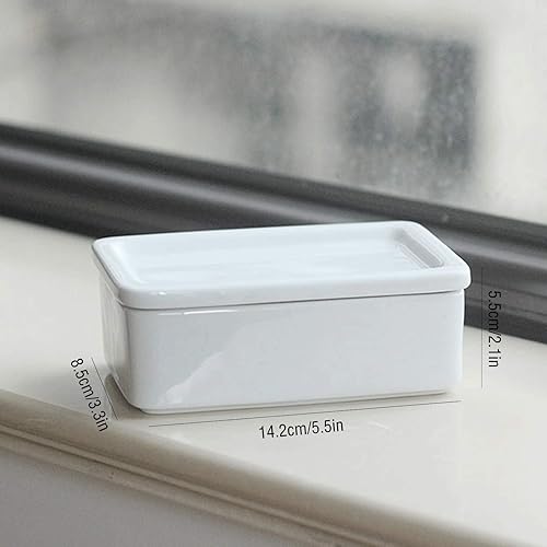 Beurrier Conteneur de Beurre rectangulaire avec Un Couvercle.Un Plat de Beurre Blanc avec des collations de Beurre, de Fromage et de gâteau.C'est Le Meilleur Choix pour Les Cadeaux. Beurriers - Nail Gallerys