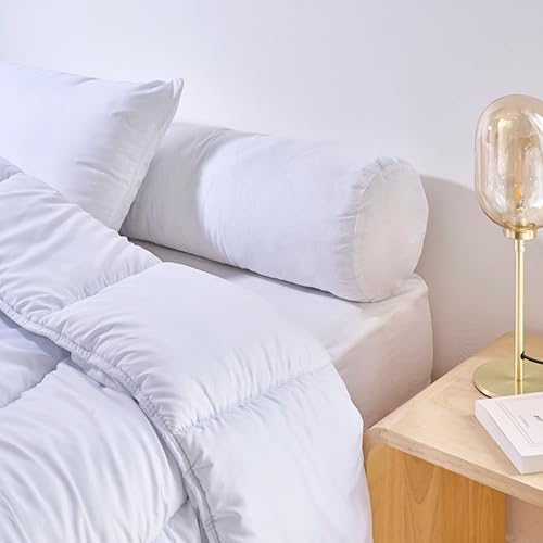 Bleu Calin Traversin Coton Bio - Confort Moelleux - Enveloppe 100% Coton Issu de l’Agriculture Biologique - 160cm - Nail Gallerys