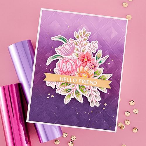 Spellbinders Blooms Glimmer Plaque et Matrice de découpe en Aluminium Chaud de la Collection Hexi-Gems, métal, Un - Nail Gallerys