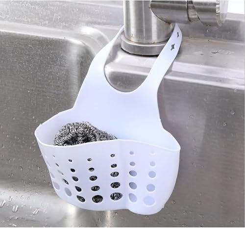 PARENCE - Panier Suspendu pour évier de Bain et Cuisine Accroche Robinet avec Support, Trous pour évacuation Sacs Robinet Rangement Passoire Organisateur Accessoires Couleur aléatoire - Nail Gallerys