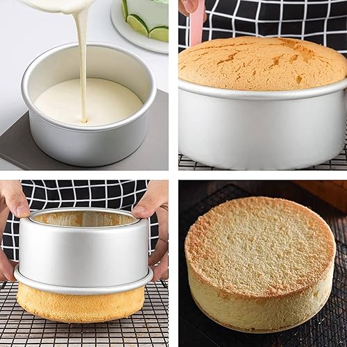 Giilayky Moule à Gâteau Moule à Gâteau Rond Performance en Aluminium AntiadhéSif et Anti-Fuite Moule à Gâteau, Parfait pour Le Gâteau Smash de Niveau - Nail Gallerys