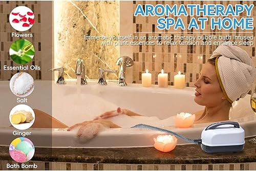 Tapis De Bain Spa, Tapis De Bain À Jets De 48.8in Avec Coussin Gonflable Et Télécommande, Tapis De Massage Pour Détendre Les Muscles Tendus, Base À Ventouse - Nail Gallerys