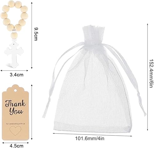 TOEECY Croix En Bois Chapelet Chretien Croix Suspendue Avec Sac à Fil Crucifix Catholique Moderne Décoration Quotidienne Pour Les Baptêmes Mariages Prières Quotidiennes Sainte Communion - Nail Gallerys