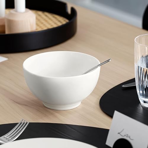 Villeroy & Boch - Twist White ensemble de bols 6 pièces, coupelles classiques pour muesli/salades/desserts, porcelaine premium, blanc, adapté au lave-vaisselle, 650 ml - Nail Gallerys