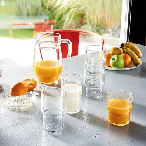 Arcoroc ARC L9945 Log Lot de 6 verres à eau, à jus de fruit Transparent 270 ml - Nail Gallerys