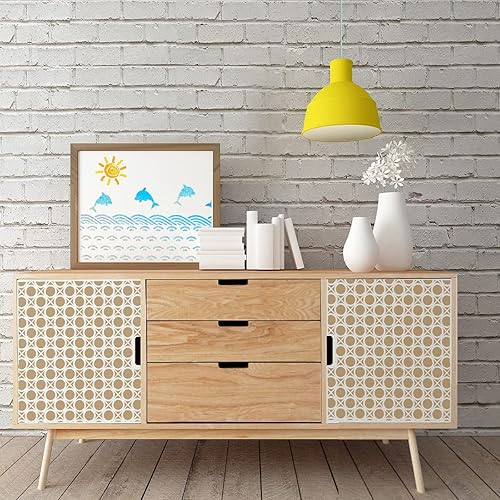 OOTSR 6 Pièces Pochoirs de Peinture en Plastique Réutilisables, Pochoirs de Dessin de Peinture pour DIY Scrapbooking Bois Meubles Mur Maison Design, 26.2x 17.8cm - Nail Gallerys