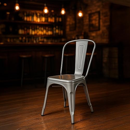 CLP Chaise Benedikt I Chaise métallique empilable et Facile d'entretien I Chaise empilable pouvant Supporter jusqu'à 200 kg, Couleur:Or - Nail Gallerys