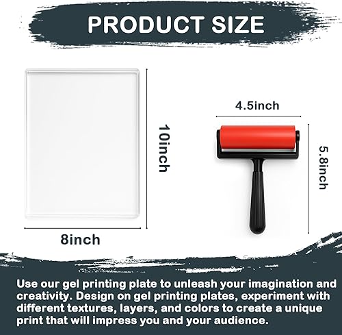 INNOVAYOU 8 * 10 Pouce Gel Press, Plaques de Gel Imperméables et Lavables, Idéales Pour la Fabrication de Cartes, l'artisanat, le Scrapbooking, les Agendas et la Décoration Intérieure - Nail Gallerys