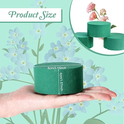 YUXIANLB Lot de 4 blocs de mousse florale ronde, 8 cm, vert humide et sec, pour arrangement floral artificiel et frais - Nail Gallerys