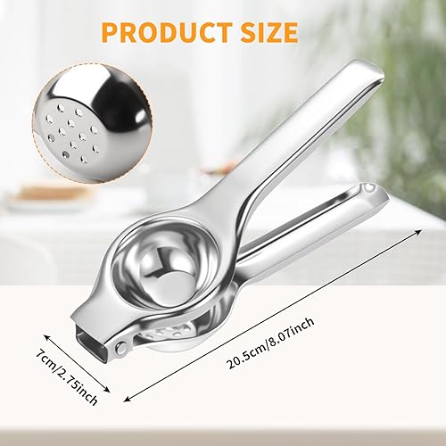 Royomal Presse Agrumes Manuel, 7cm Presse Agrumes, Presse Citron Levier, Presse Citron à Levier Résistant pour Cuisine et Bar - Nail Gallerys