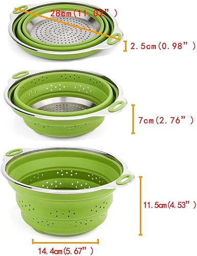 iNeibo Passoire Rétractable et Égouttoir (Grande Passoire) - Nail Gallerys