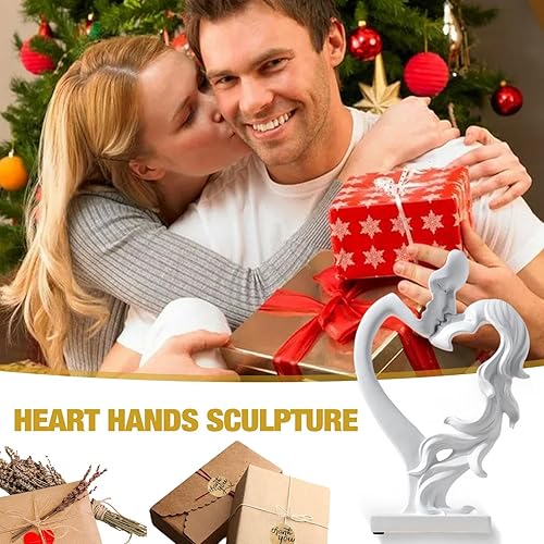 Holdes Statues d'amour pour Couples - Statue de Visage Couple en résine, Abstrait Romantique Moderne décoratif Statue de Baiser pour Armoire de Bureau décoration de la Maison - Nail Gallerys