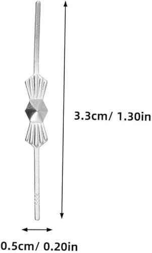 OUNONA Lot De 200 Boucles En Cristal Accessoires D'Éclairage Liens Pour Nœud Perles Attrape-Soleil Embouts Pour Cravate Bolo Connecteurs De Fil Crochets - Nail Gallerys