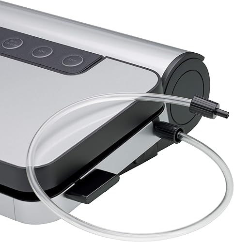 WMF Lono Machine Sous Vide 5 Programmes Compartiment de Rangement Intégrés et Cutter Haute Performance Aspiration 10-12 L Soude-Sac Inclus Rouleau + 5 Sacs 90 W 0419070011 - Nail Gallerys