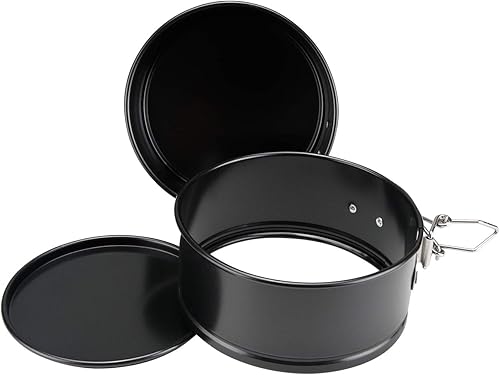 Happybase Lot de 4 petits moules à gâteau ronds antiadhésifs avec fond amovible pour cheesecakes, pizzas et quiches 10,2 cm - Nail Gallerys