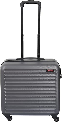 Sew Easy Valise roulante pour Machine à Coudre - Argent Métallique, Sécurité Intégrée, Résistant à l'Eau, 4 Roues, 24 x 44 x 46cm - Nail Gallerys